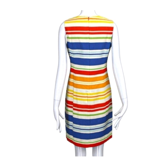 Anthro Tabitha Embroidered Rainbow Striped Totem Dress - Picture 4 of 8